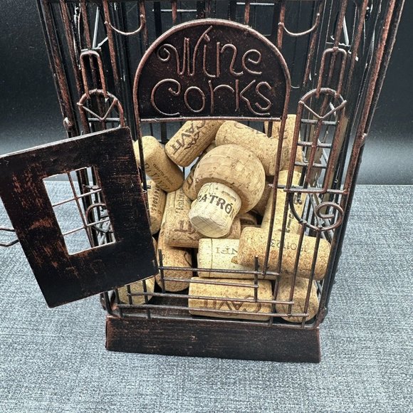 Metal Rustic Wine Bottle Cork Cage Cork Holders for Cork Collectors Home Decor - Picture 12 of 14